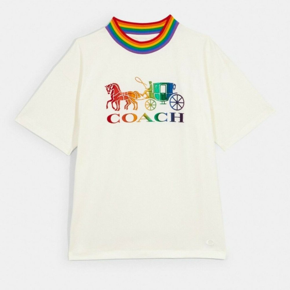 COACH x LGBTQ+ Rainbow Neck T-Shirt Limited Editio